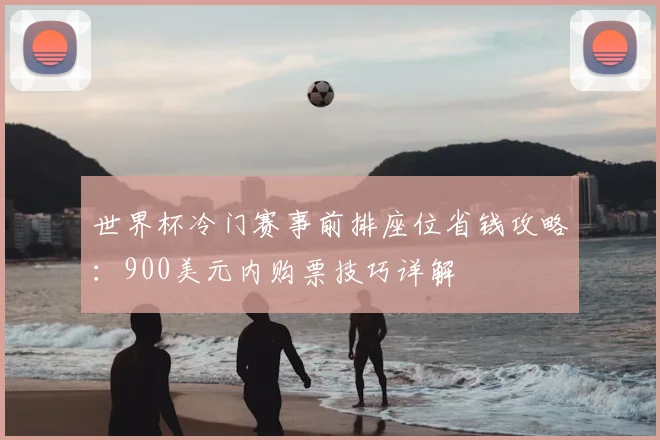 世界杯冷门赛事前排座位省钱攻略：900美元内购票技巧详解